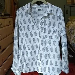 Paisley button down shirt